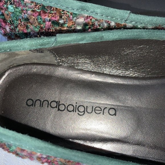 ANNA BAIGUERA plaid ballet flats with leather soles, US size 8, Euro size 39 - Picture 3 of 9